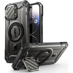 Supcase Unicorn Beetle Mag XT for iPhone 14 iPhone 13 with Camera Cover, [Compatible with MagSafe] Full Body Rugged with Built-in Kickstand Black